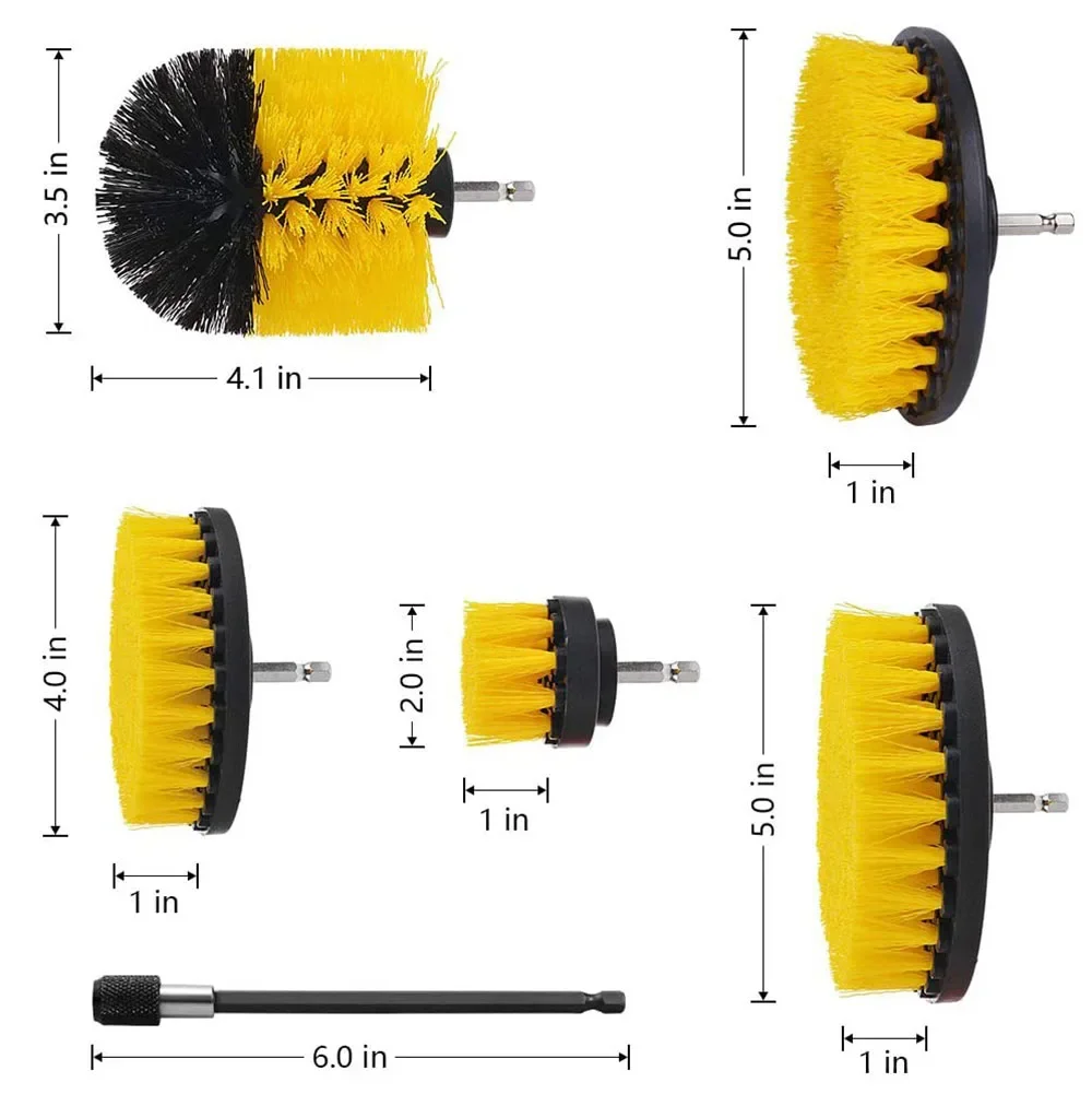 Drill Brush Attachment Set Pow - огляд і ціна Power Tools Windows