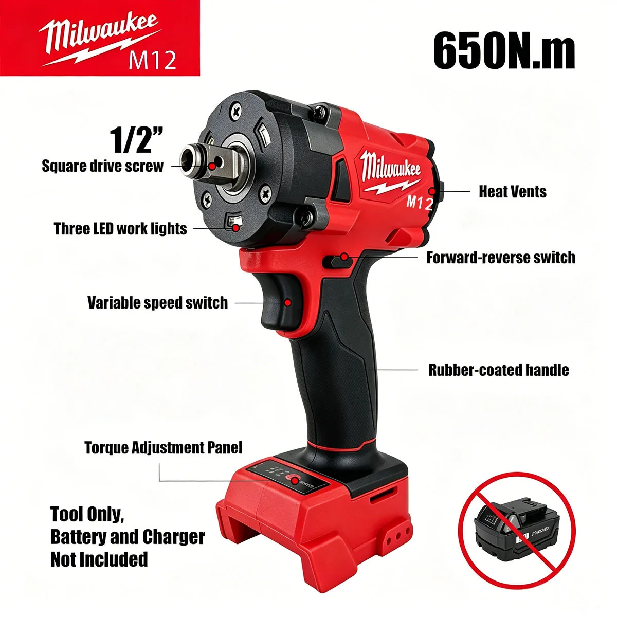 Milwaukee M12 1/2' M18 FUEL Br - огляд і ціна Milwaukee Drill M12 Fuel