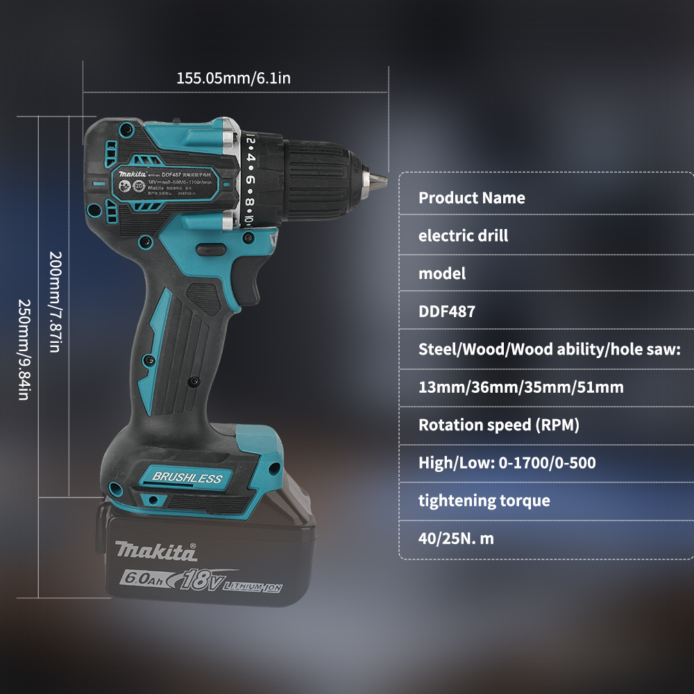 18V Brushless Cordless Drill 4 - огляд і ціна Power Tools Sheets
