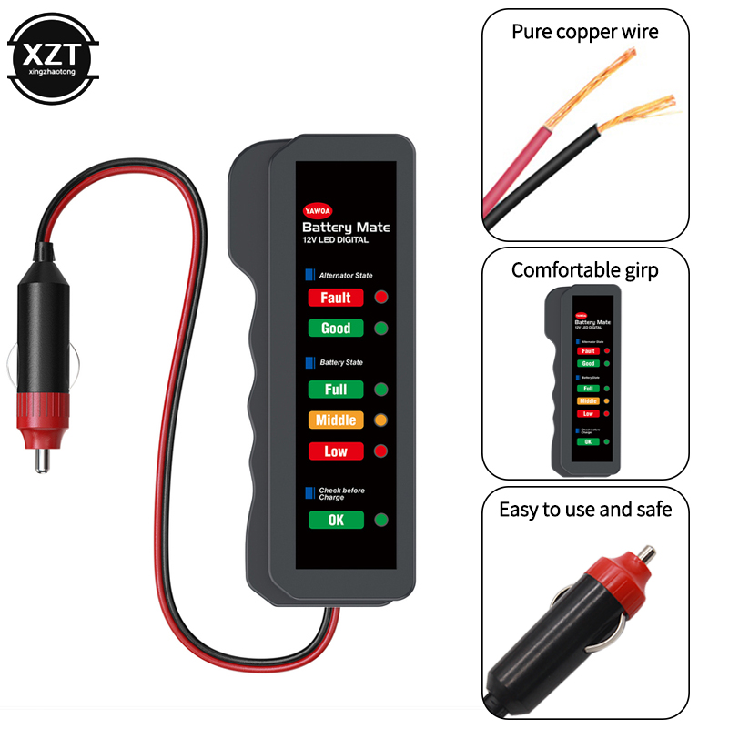 Car Battery Tester 6 LED Displ - огляд і ціна Power Tools Display