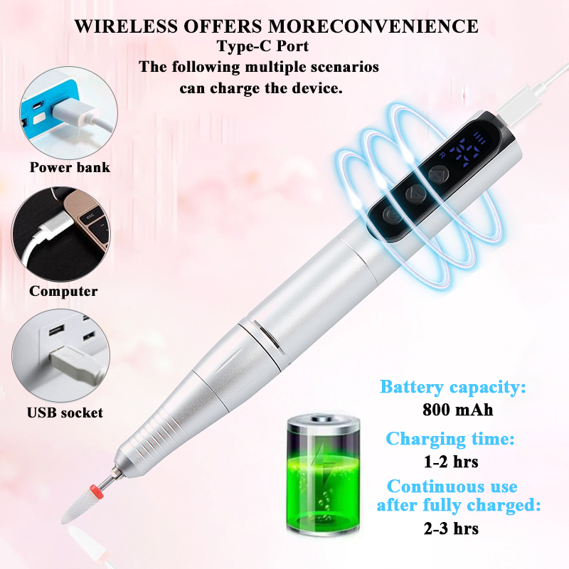 Wireless 35000RPM Nail Drill P - огляд і ціна Combo Power Tools